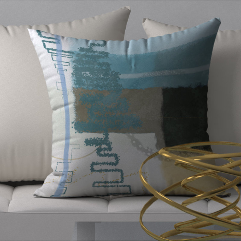 Housse de coussin décorative carrée subtile rehaussant, 18" x 18"
