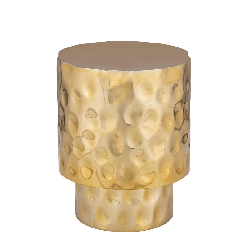 Bedingfield Hand-Hammered End Table, Gold