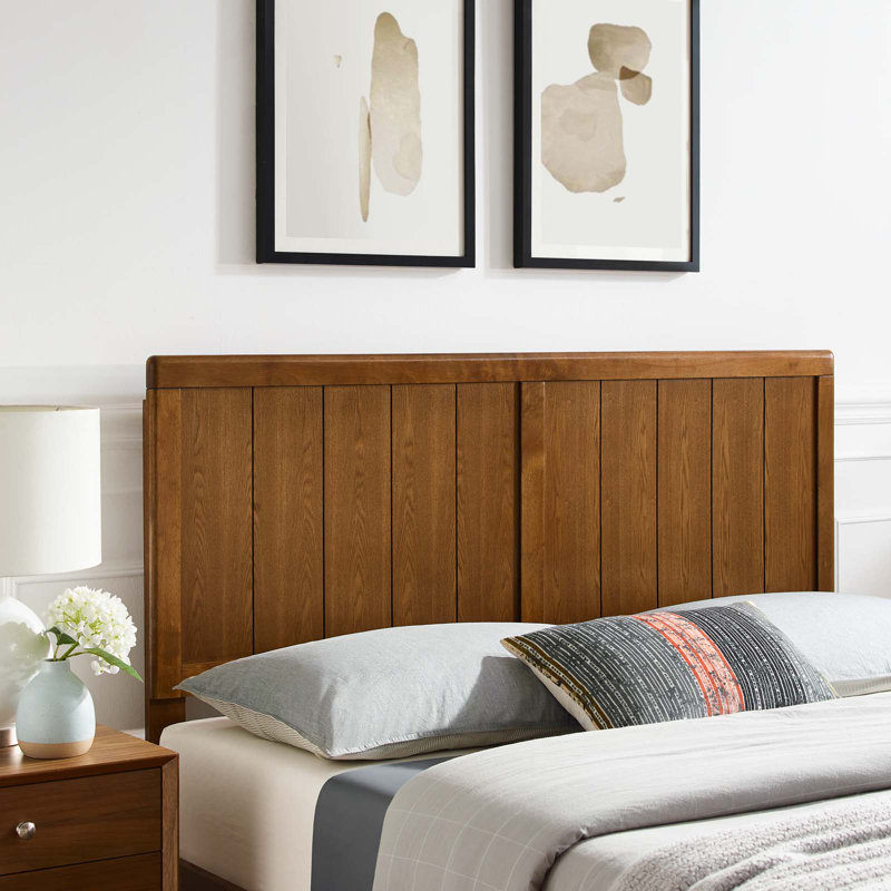 Robbie Wood Headboard, Walnut, Queen