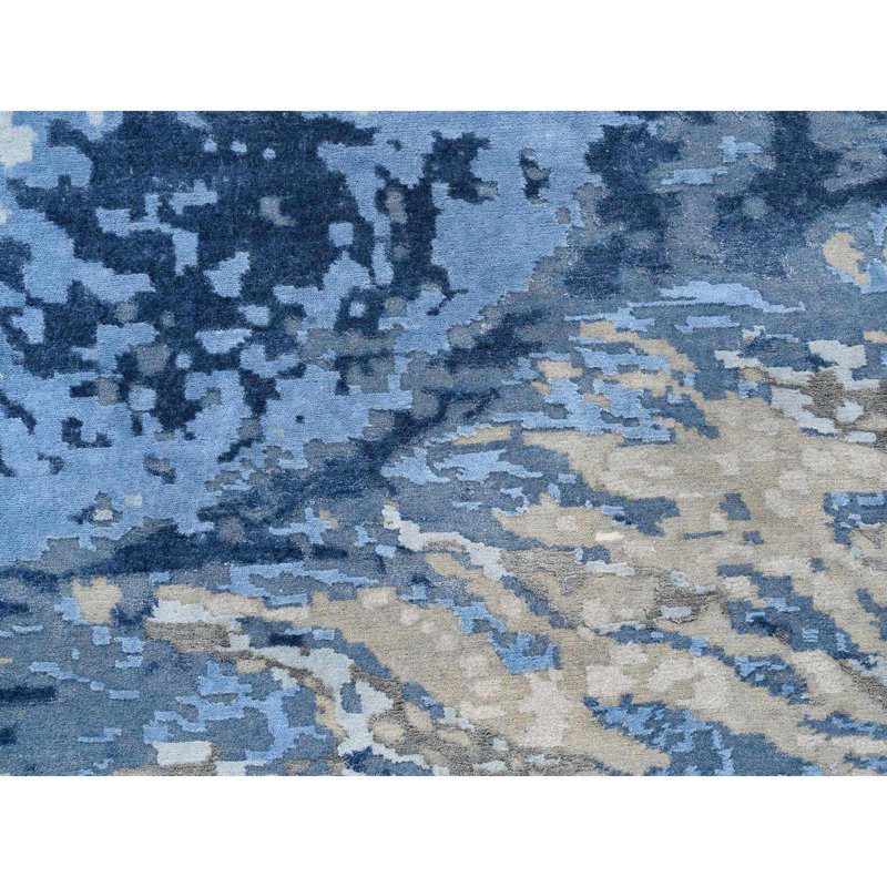 One-of-a-Kind Square 10'0" X 10'1" New Age Square Area Rug in Blue