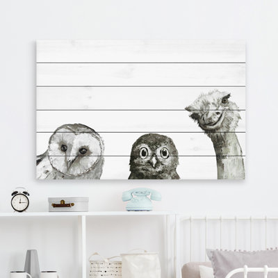 'The Big Eyes' Art Print on White Wood