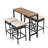5-Piece Foldable Bar Height Outdoor Dining Set With Cushioned Stools