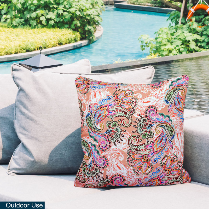 Coussin intérieur/extérieur Floral, Rose