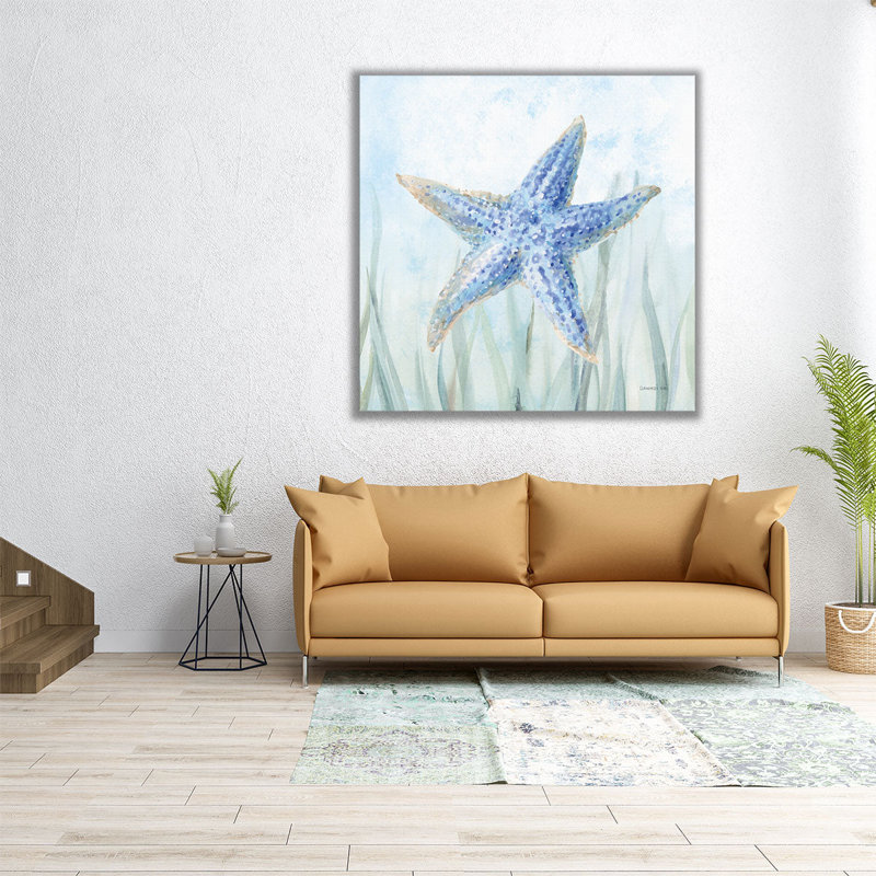 Étoile de mer sous-marine, impression sur toile, H 12 po x l 12 po