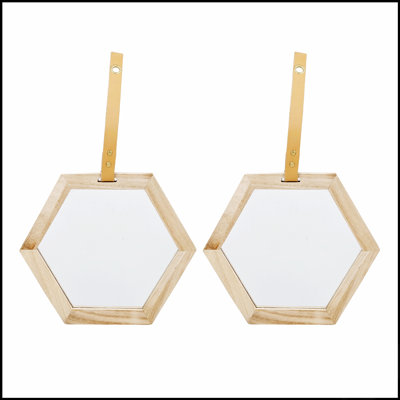 Miroir mural Harlan, ensemble de 2 pièces pour un décor moderne et élégant, parfait pour les petits espaces et les murs de galerie.