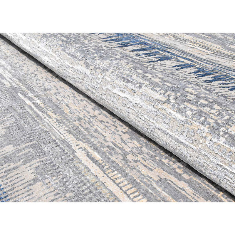 Hand-Knotted High-Quality Multi-Colored and Multi-Colored Area Rug, Rectangle 9' x 12'