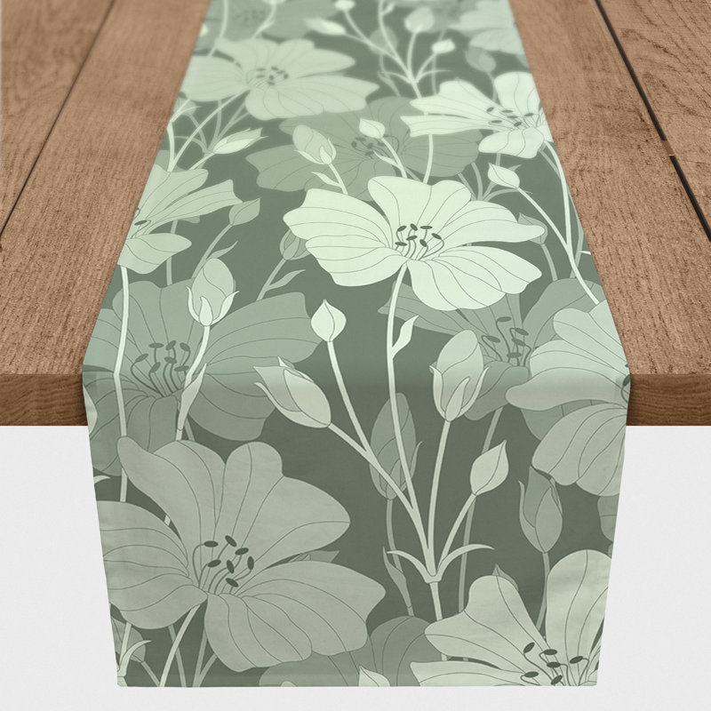 Chemin de table Ameiah, 72 po x 16 po, Vert