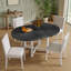 Ensemble de table de salle à manger à rallonge 5 pièces avec chaises rembourrées Kyree-521652709-521652711-521652707