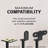 Adjustable Height Speaker Stand - Extends 28" To 38" - Holds Satellite & Small Bookshelf Speakers- Set Of 2