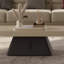 Table basse rectangulaire en bois manufacturé blanc massif