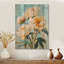 Vintage pivoines crème ensoleillées II - décorations murales en bois de pivoines - sur bois de pin naturel-1420699386