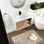 Meuble-lavabo mural moderne avec lavabo en céramique et porte d'armoire à fermeture en douceur Modern