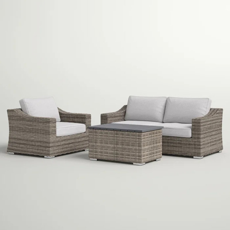 3-Person Seating Group with Plush Cushions