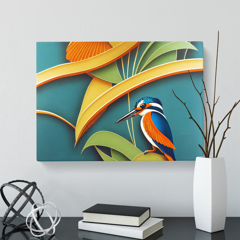 Kingfisher Style - Wrapped Canvas, 50cm H x 76cm W x 3cm D