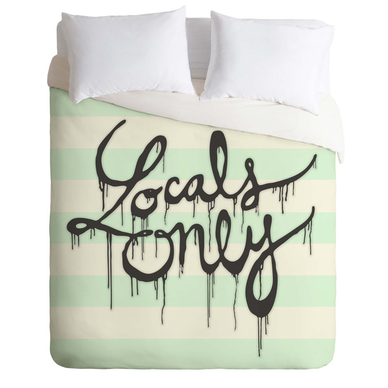 Ensemble de housse de couette locales seulement, Housse de couette pour grand lit et 2 taies décor