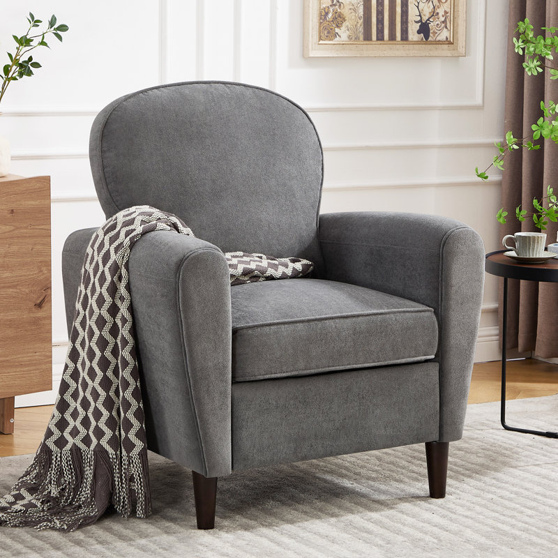 Upholstered Armchair, Dark Gray