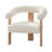 Mamanbai Modern Barrel Back Accent Chair with Solid Wood Three-Leg Frame-2050807023