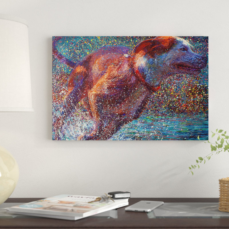 «Aquavita» par Iris Scott, impression sur toile tendue, H 8 po x l 12 po x P 0,75 po, Toile tendue, Pas de tapis
