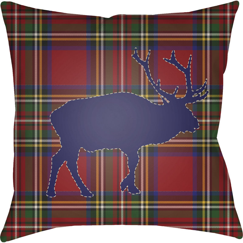 Buffalo Indoor/Outdoor Throw Pillow, 20" H x 20" W x 4" D