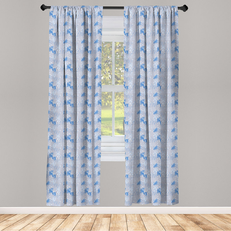 Rideaux 4 panneaux East Urban Home Nautical, L 56 po x L 84 po
