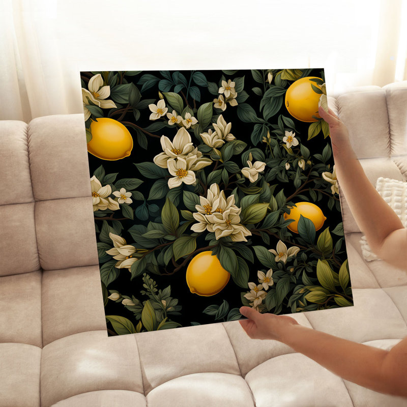 «Food and Kitchen Lemon Dreams», reproduction d'art moderne sans cadre, H 14 po x l 14 po