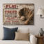 «Play With Purpose Baseball», citation de motivation, art sportif rustique, photos de chambre d'adolescent, impression encadrée sur toile, impression sur toile-134328966-134328962