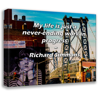 Trinx Gallery Wrapped Canvas By Richard Simmons: "My life is just a never-ending work in prog