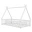 Lit simple pour enfants, lit en forme de tente, lit Montessori avec lattes et rails de clôture, structure de lit en bois-1435808969