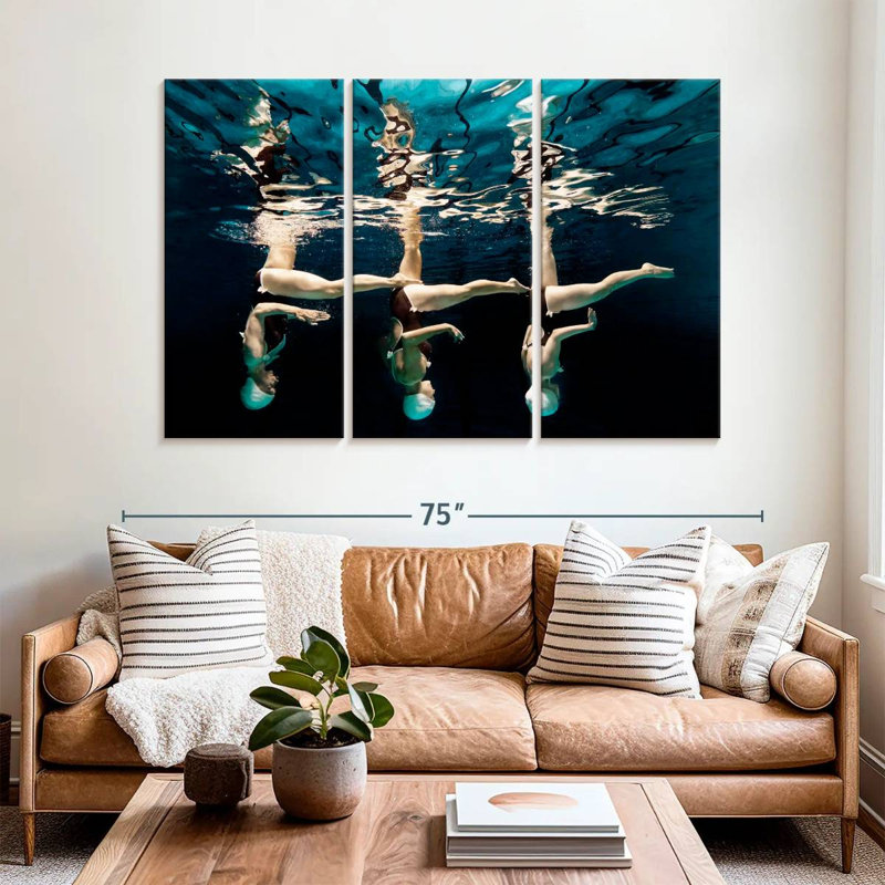 Sireci Flipped Synchronized Swimmers, 42" H x 65" W