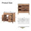 Meuble-lavabo simple 36 po en bois avec plateau en céramique