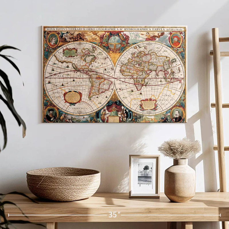 Carte antique Aliaz, H 16 po x l 24 po