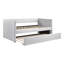 Lit de jour 1pc avec tissu d'ameublement en bois et tissu d'ameublement moderne-638430103