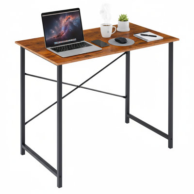 Table d'ordinateur avec bureau en métal