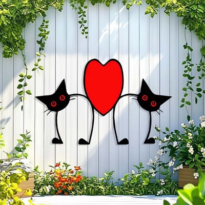 Metal Wall Art DecorIron Wall Hanging OrnamentModern Wall SculptureWaterproof Outdoor Wall Decoration For Yard Balcony Bedroom Living Room Decor