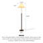 Lampe sur pied en fer forgé et tissu Minimalist-117550018