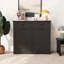 Farmhouse Trash Can Buffet Cabinet - Space-Saving Dual Bin Storage with Barn Doors-1799818300