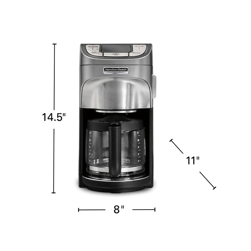 Hamilton Beach 12 cups Black/Silver Coffee Maker