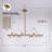 Jewellia 16 - Light Dimmable Glass Sputnik Modern Linear Chandelier