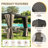 Aluminum Pergola Gazebo with Louvered Roof Canopy-120641150-90673038