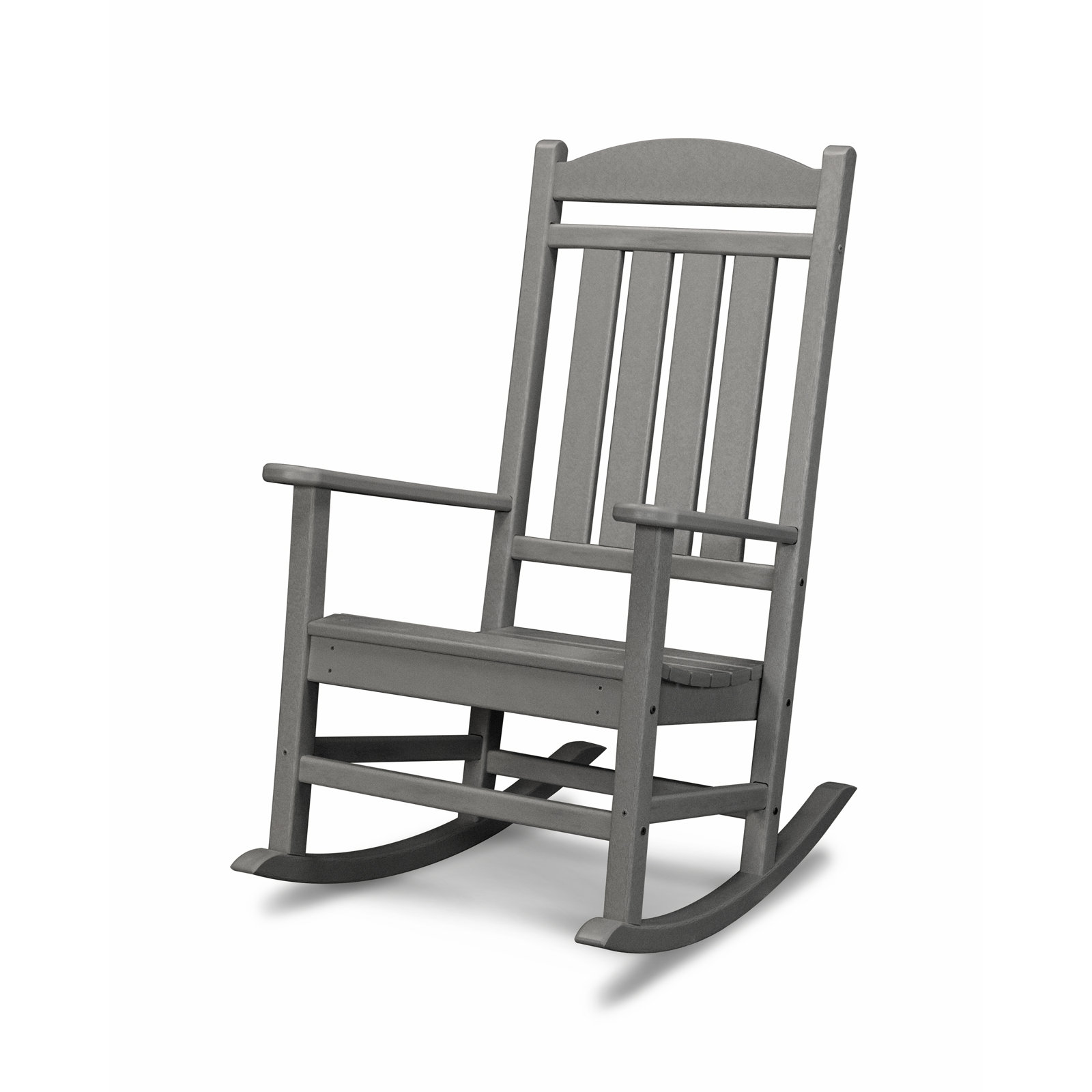 POLYWOOD® Rocker Patio Rocking Chair, Slate Gray