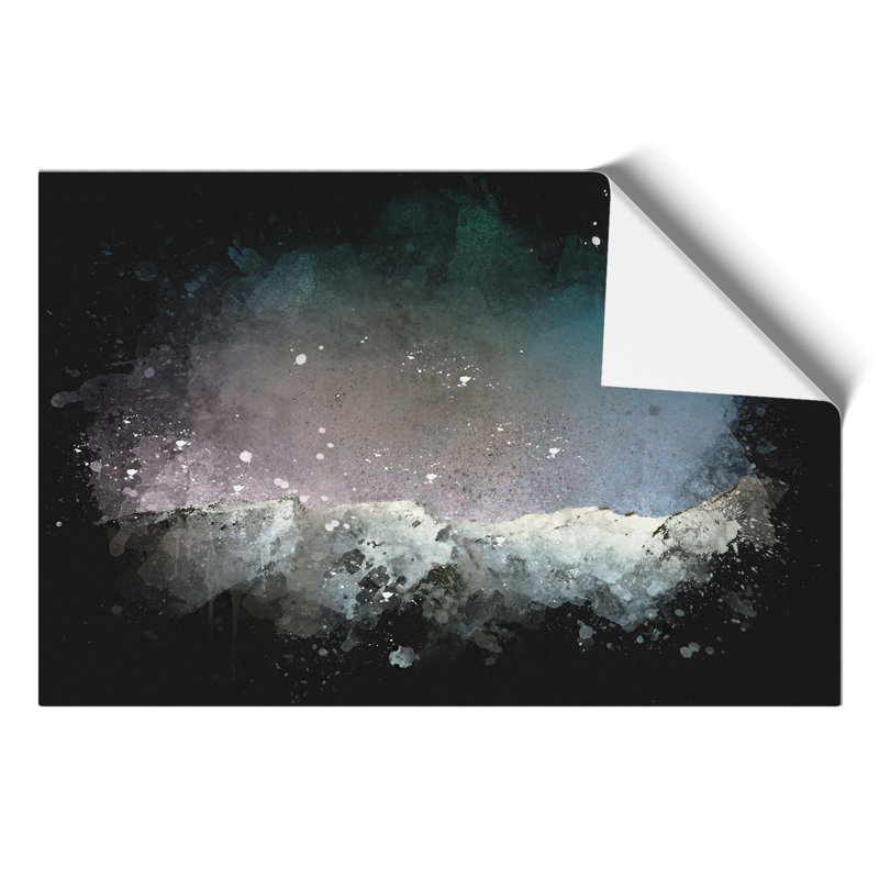 Zillertal Alps in Italy Paint Splash - Frameless Print, 59cm H x 84cm W x 0.1cm D