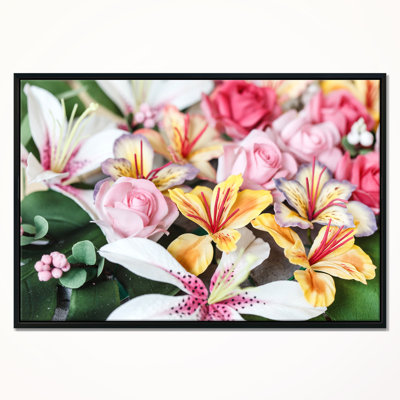 «Beautiful Sugar Flower Décoration», reproduction de photo sur toile tendue encadrée