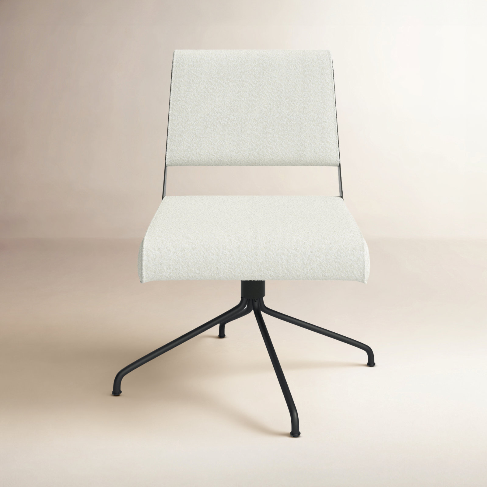 Bowerman Swivel Office Chair, Black, Ivory