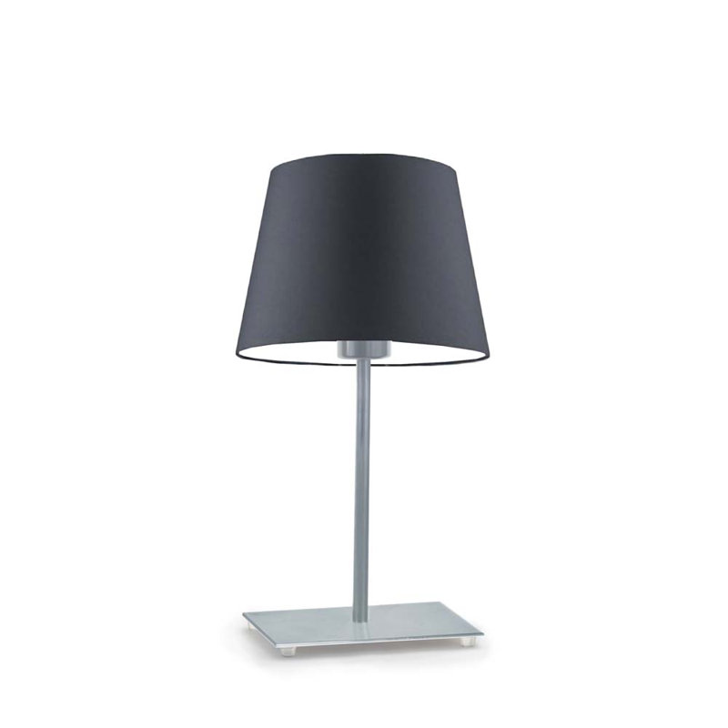 Asaun Metal Table Lamp, Graphite, Silver
