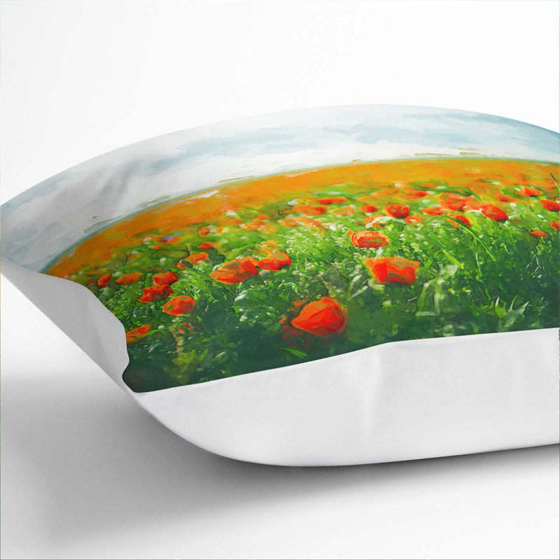 Square Throw Cushion, 55cm H x 55cm W x 20cm D, White