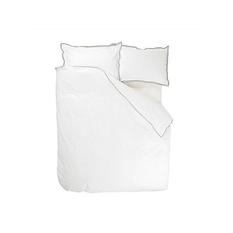 Astor Cotton Duvet Cover, Queen Duvet Cover, Bianco