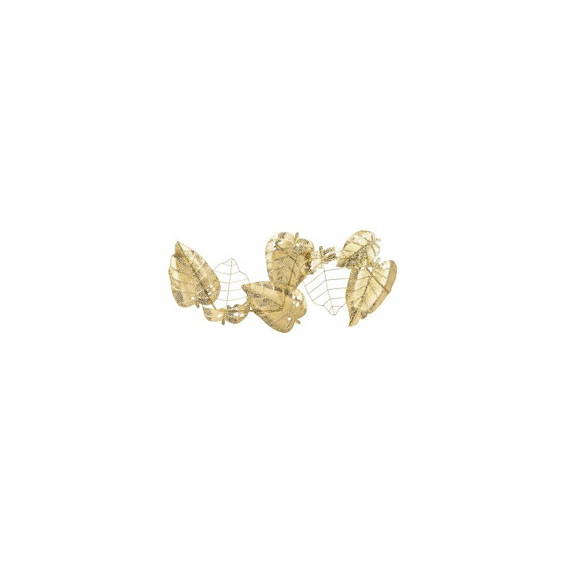 Glam Wall Decor on Metal, Golden