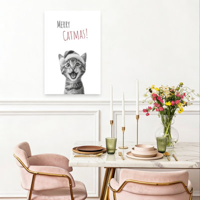 «Merry Catmas Kitten», reproduction d'art mural