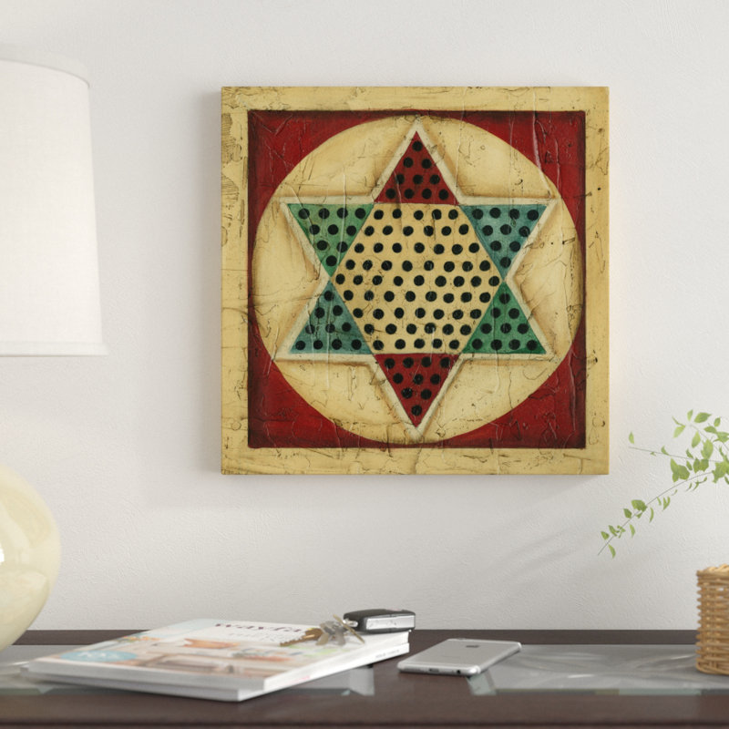 " Antique Chinese Checkers " by Ethan Harper, 14" H x 14" W x 2" D
