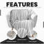 Teddy Popcorn Waffle Throw Blanket Soft Warm Cosy Lightweight Waffle Decorative Blanket for Sofa Couch Bed Bedroom Living Room-30323662-30331602